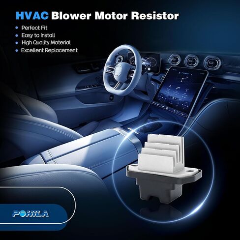 POHIAL HVAC Heater Blower Motor Resistor Compatible with Honda Accord 2003-2007, Acura RSX 2002-2006, TL 2004-2008 - Front Side, Replace# 79330S6M941 in Kuwait