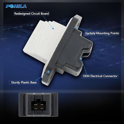 POHIAL HVAC Heater Blower Motor Resistor Compatible with Honda Accord 2003-2007, Acura RSX 2002-2006, TL 2004-2008 - Front Side, Replace# 79330S6M941 in Kuwait