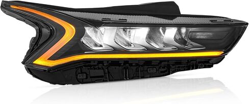 مجموعة المصابيح الأمامية LED الكاملة من TODO متوافقة مع موديلات 2021-2023 K5 LX/LXS/EX، استبدال المصابيح الأمامية الأمامية، غطاء المصباح المختوم 92101L3000 92102L3000 مع علامة جانبية لإشارة الانعطاف، جانب السائق الأيسر in Kuwait