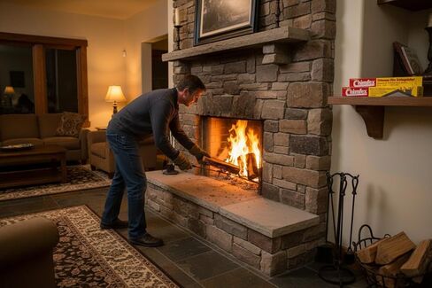 2 Pack of Chimfex By Orion Safety Products - CSIA LAB TESTED AND Approved Chimney Fire Suppressant - Safe, Quick and Easy - Stops Chimney Fires In Homes in Under 22 Secs - MADE IN USA in Kuwait