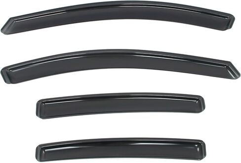 IKON MOTORSPORTS in Channel Window Visors Compatible with 2017-2020 Hyundai Elantra Sedan, Slim Style Acrylic Smoke Rain Guards, Side Window Wind Deflectors 4PCS in Saudi Arabia
