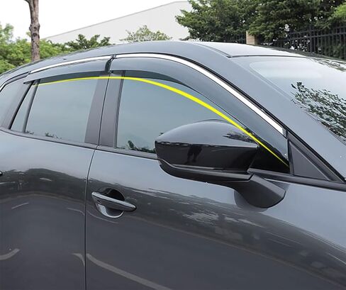 Side Window Deflector Visors Compatible with Mazda CX50 CX-50 2023 2024 2025 2026 Acrylic Smoke Tinted Sun Rain Wind Guards Shield Vent Cover Car Accessories 4PCS in Kuwait