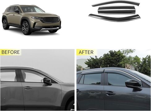 Side Window Deflector Visors Compatible with Mazda CX50 CX-50 2023 2024 2025 2026 Acrylic Smoke Tinted Sun Rain Wind Guards Shield Vent Cover Car Accessories 4PCS in Kuwait