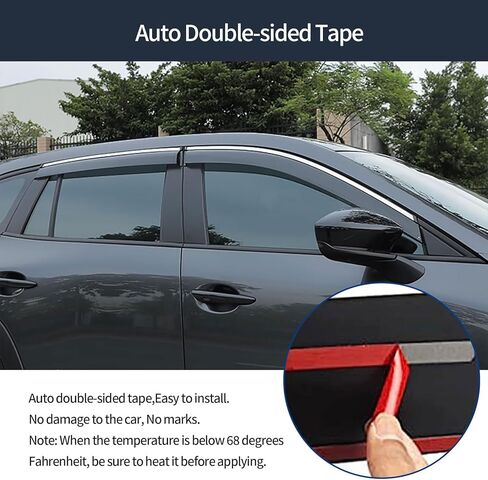 Side Window Deflector Visors Compatible with Mazda CX50 CX-50 2023 2024 2025 2026 Acrylic Smoke Tinted Sun Rain Wind Guards Shield Vent Cover Car Accessories 4PCS in Kuwait