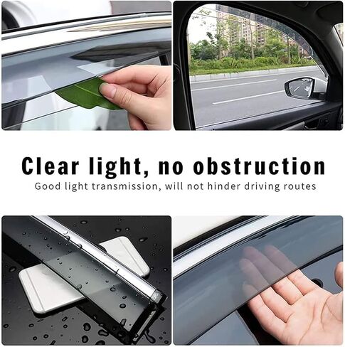 AGAATI for Toyota C-HR CHR 2018 2019 2020 2021 2022 أقنعة نافذة جانبية منحرفة للرياح، 4 قطع من واقيات المطر للزجاج الأمامي الخلفي وغطاء تهوية مقاوم للماء وحواف متينة من ملحقات السيارة in Kuwait