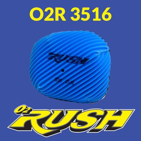 فلتر هواء O2 RUSH عالي الأداء أحادي المرحلة يناسب Kawasaki KX250F 2006-2016 وKX450F 2006-2015 (OEM 11013-0773) in Saudi Arabia