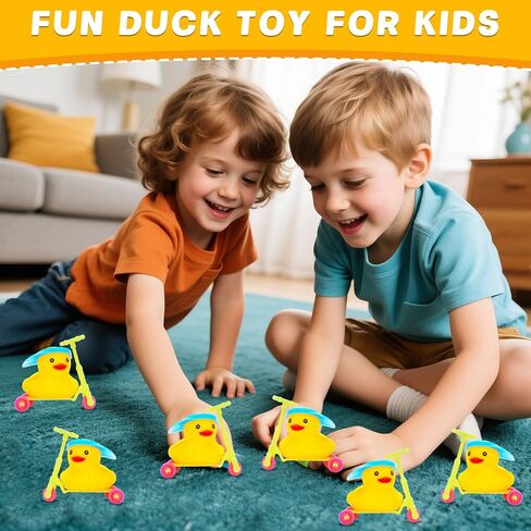 Yellow Rubber Duck with Mini Scooter,Cute Car Dashboard Decoration Squeaky Duck for Jeep Ducking Party Favors Ducky with Blue Hat in Kuwait