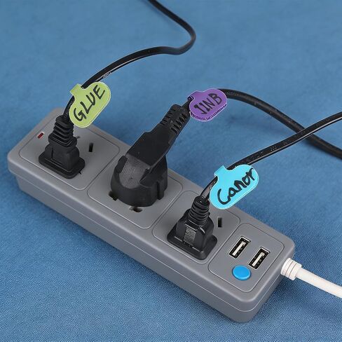 50 قطعة من ملصقات سلك الكابل، ملصقات الأسلاك الملونة، علامات الكابلات ذاتية اللصق، علامات الأسلاك القابلة لإعادة الاستخدام لتصنيف إدارة الإلكترونيات in Kuwait