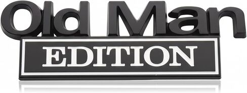 قطعتان من شارة شعار معدنية ثلاثية الأبعاد - لوحة اسم إصدار مضحك، مناسبة عالميًا للسيارة/الشاحنة/سيارات الدفع الرباعي/الدراجات النارية، لاصق مقاوم للماء ومقاوم للصدأ (أسود فضي) in Kuwait