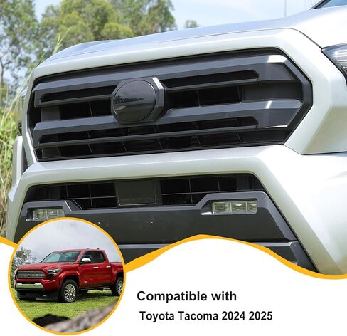 Front Grille Emblem Cover Compatible with Toyota Tacoma 2024 2025 2026, Front Bumper Grille US Flag Emblem Cover Trim in Saudi Arabia