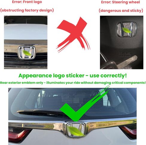 ملصق شعار خلفي كريستالي لامع ملحق سيارة خارجي متوافق مع Honda 10th Gen Civic Sedan & 2022 Accord 2022 2021 2020 2019 2018 in Kuwait