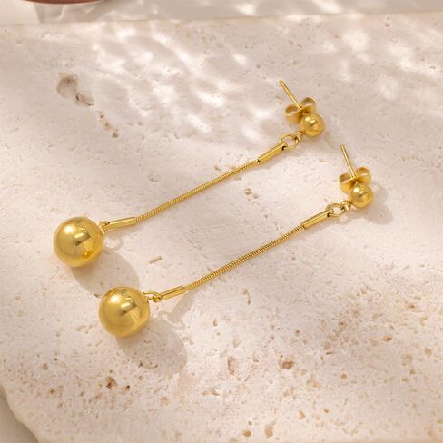 18K Gold Plated Jewelry Set For Woman, Beads And Tassels Design Necklace, Bracelet, Earrings Set And A Jewelry Box - Gift For Her in Saudi Arabia