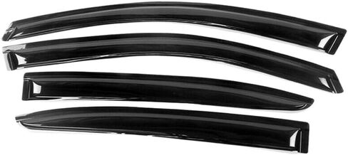 Acrylic Window Visors Rain Sun Guard 4pc Front Rear Left Right for Dodge for Avenger 2008-2014 Smoke/Tinted Slim Style Tape on/External-Type -WD-DAV08 in Kuwait