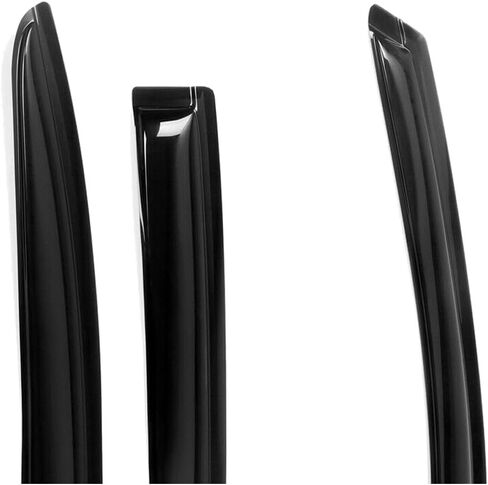 Acrylic Window Visors Rain Sun Guard 4pc Front Rear Left Right for Dodge for Avenger 2008-2014 Smoke/Tinted Slim Style Tape on/External-Type -WD-DAV08 in Kuwait