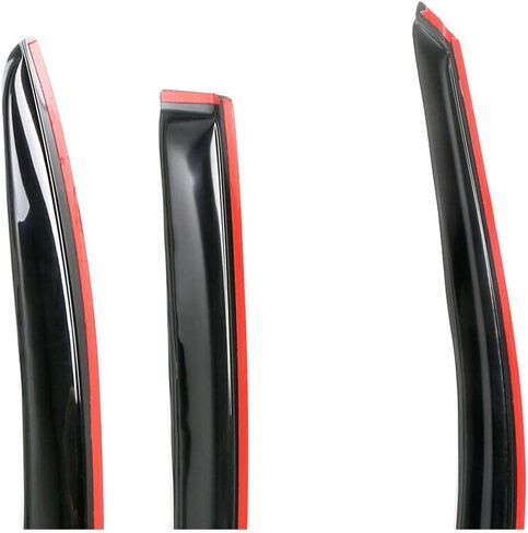 Acrylic Window Visors Rain Sun Guard 4pc Front Rear Left Right for Dodge for Avenger 2008-2014 Smoke/Tinted Slim Style Tape on/External-Type -WD-DAV08 in Kuwait