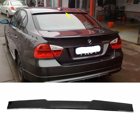 Window Deflector Glossy Black Compatible with 2003-2022 B-M-W 320i 318i 328d 340i 325xi 330i 330Ci Sedan Rear Roof Window Spoiler Wing Adjustale in Saudi Arabia