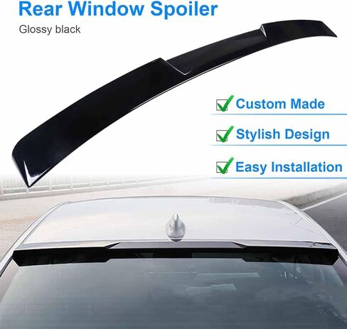 Window Deflector Glossy Black Compatible with 2003-2022 B-M-W 320i 318i 328d 340i 325xi 330i 330Ci Sedan Rear Roof Window Spoiler Wing Adjustale in Saudi Arabia
