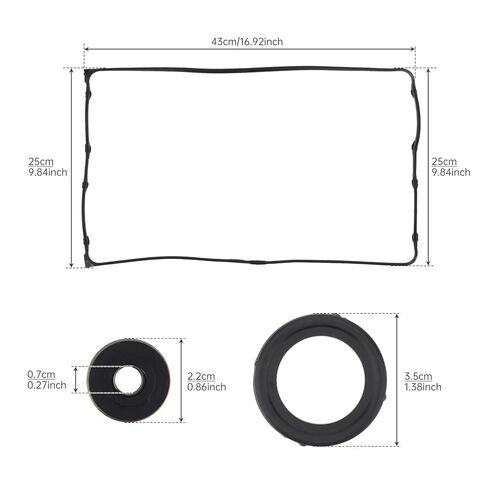 Valve Cover Gasket Set w/Seals & Washers, Replaces 12341-PR3-000 12030-P30-000, Compatible with Honda Civic, Integra, CRX, Civic Del Sol D16 D15 Series Engine in Kuwait