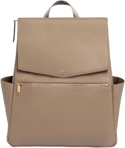 Freshly Picked Classic II Diaper Bag Backpack, Wipeable Vegan Leather Diaper Bag With Changing Pad (Butterscotch V2) in Kuwait