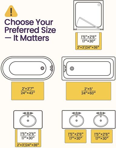 DEXI Bathroom Rugs 24x36, Non Slip Washable Bath Mat, Luxury Chenille Super Absorbent Ultra Thick Bathmats for Shower Floor, Plush Fluffy Shaggy Carpet for Tub, Brown in Kuwait