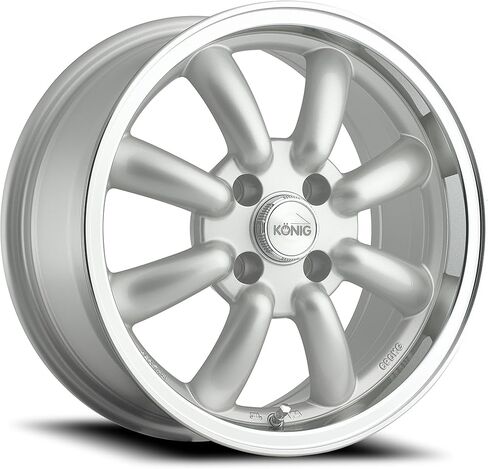 Konig Rewind Silver Machined Wheel (15x7"/4x100mm) in Kuwait