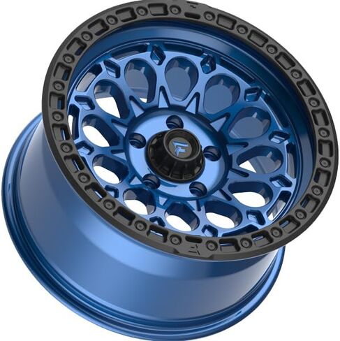 فيتيبالدي للطرق الوعرة FT101BLB أزرق ساتان مع حلقة سوداء، 17X9 5X5.00-12 ET، FT101-17905127N12BLB in Kuwait
