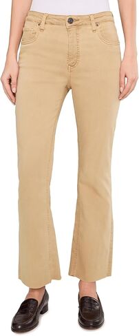 KUT من The Kloth للسيدات Kelsey High-Rise Fab Ab Ankle Flare في Biscotti in Saudi Arabia