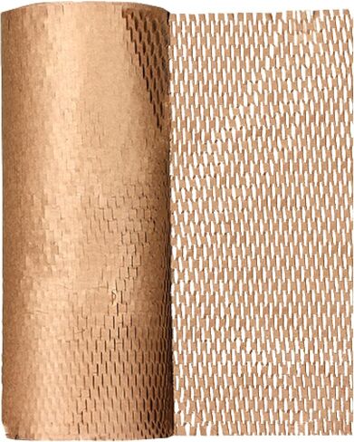 ورق تغليف على شكل قرص العسل من Boxery مقاس 15 بوصة × 16800 بوصة (1400 بوصة) - لفة واحدة من غلاف التوسيد، حشو الصندوق، تعبئة الفراغات، مستلزمات الشحن والنقل، بديل للفقاعات البلاستيكية | صديقة للبيئة - الشركات الصغيرة. in Kuwait