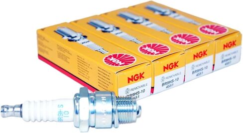 OVERSTOCKDIRECT NGK 4551 Nickel Spark Plugs BR9HS10 Compatible with Yamaha 130 HP Outboard Marine Engines - 130 V4 04-88, L130 V4 01-89 and S130 V4 99-88 (4 Pack) in Kuwait