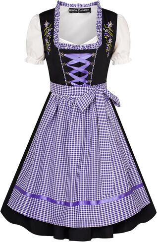 Scarlet Darkness Women's German Dirndl Dress Costumes 3 Pieces for Oktoberfest Carnival in Saudi Arabia