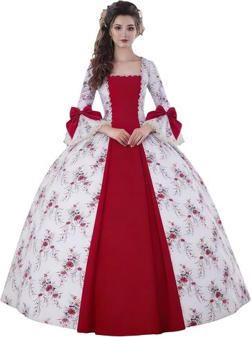 CountryWomen 18th Century Women's Rococo Ball Gown Long Masquerade Dresses in Saudi Arabia