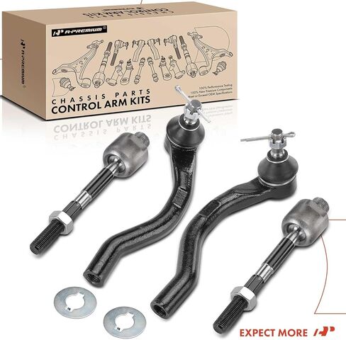 A-Premium Set of 4, Front Inner & Outer Tie Rod End Kit Compatible with Honda Civic 2012-2015 & Acura ILX 2013-2022 in Saudi Arabia