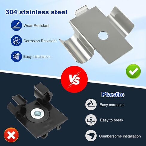 Replace 34406854898 Parking Brake Cable Clip Retainer,Upgraded Stainless Steel Material with Rubber Tubes Fit for BMW 1 Series F20/F21, 2 Series F22/F23, 3 Series F30/F31, 4 Series F32/F33/F36 in Kuwait