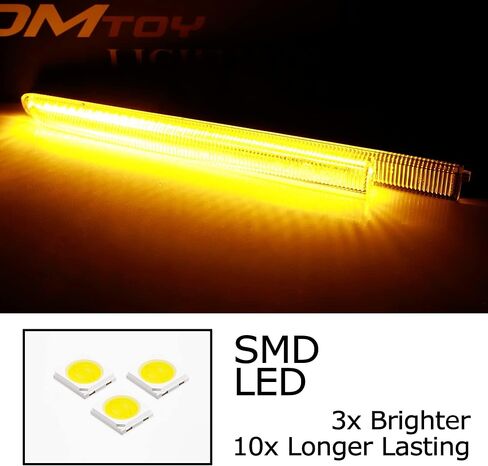 iJDMTOY White/Clear Lens Amber LED Sequential Blink Fender Vent Grille Side Marker Turn Signal Light Kit Compatible with BMW E90 E92 E93 M3 in Saudi Arabia