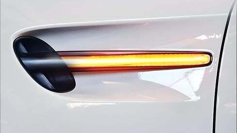 iJDMTOY White/Clear Lens Amber LED Sequential Blink Fender Vent Grille Side Marker Turn Signal Light Kit Compatible with BMW E90 E92 E93 M3 in Saudi Arabia