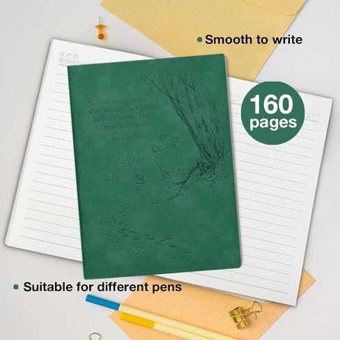 Classic Pooh Bear Journal Notebook 160 Pages - If There Ever Comes a Day Quote Writing Notebook Gift for Son, Daughter, Niece, Nephew, Sister, Brother, Friends in Saudi Arabia