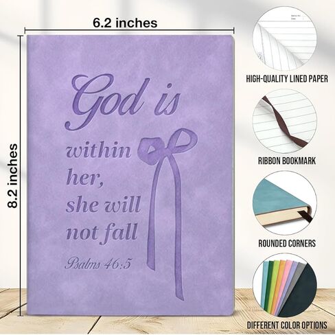 Coquette Purple Christian Journal for Women, Inspirational Bible Verse Notebook Religious Gifts for Women, God Is Within Her Journal Notebook in Saudi Arabia