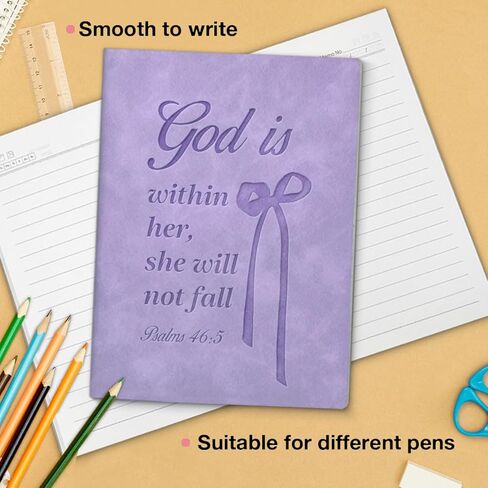Coquette Purple Christian Journal for Women, Inspirational Bible Verse Notebook Religious Gifts for Women, God Is Within Her Journal Notebook in Saudi Arabia