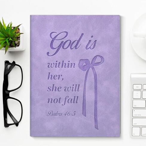 Coquette Purple Christian Journal for Women, Inspirational Bible Verse Notebook Religious Gifts for Women, God Is Within Her Journal Notebook in Saudi Arabia