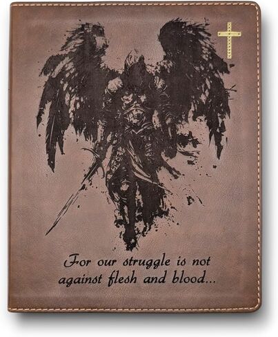 شخصية NIV يوميات الكتاب المقدس | ميخائيل رئيس الملائكة، الكتاب المقدس ونقش الاسم المخصص | مجلة الهامش الواسع | جلد بني | هدية الكتاب المقدس المبنية على الإيمان له أو لها in Kuwait