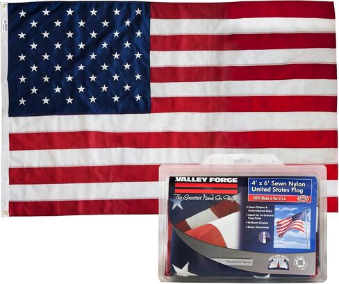 علم Valley Forge US4PN العلم الأمريكي، 4'x6'، أحمر، أبيض، أزرق in Saudi Arabia