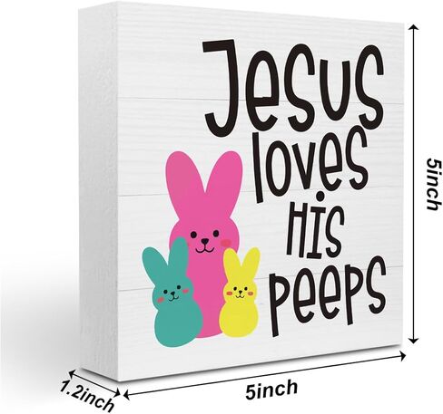 Easter Decor Indoor Easter Party Jesus Decorations Farmhouse Easter Peeps Bunny Rabbit Egg Sign for Home Bathroom Room Badroom Table Mantle Office Dessk Decor in Saudi Arabia