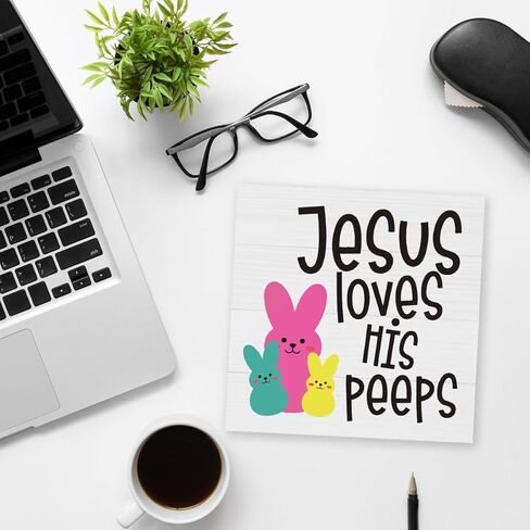 Easter Decor Indoor Easter Party Jesus Decorations Farmhouse Easter Peeps Bunny Rabbit Egg Sign for Home Bathroom Room Badroom Table Mantle Office Dessk Decor in Saudi Arabia