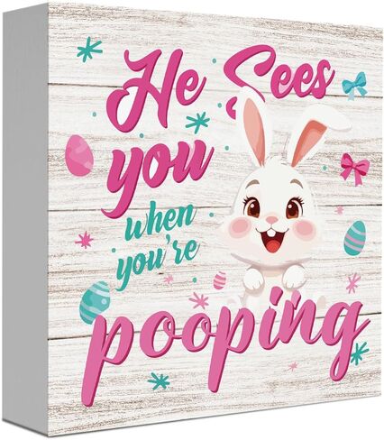 Easter Decor Indoor Easter Party Jesus Decorations Farmhouse Easter Peeps Bunny Rabbit Egg Sign for Home Bathroom Room Badroom Table Mantle Office Dessk Decor in Saudi Arabia