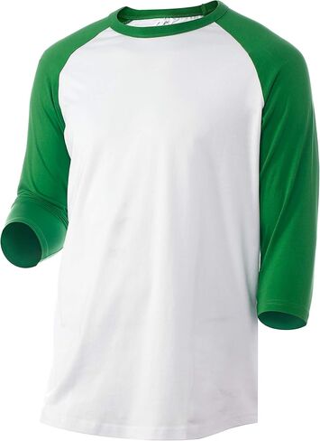 Men’s 3/4 Sleeve Raglan Baseball T-Shirt, 100% Cotton Soft Lightweight Jersey Fit in Saudi Arabia