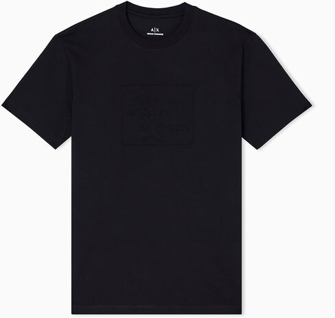 Armani Exchange Men's Tonal Grid Box Logo Tee in Saudi Arabia