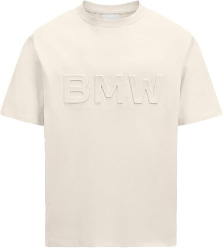 تي شيرت BMW Core كبير - 100% قطن عضوي، شعار منقوش، خط عنق مضلع، مقاس عادي in Saudi Arabia