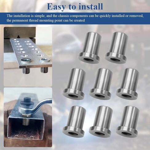 صامولة ملحومة، 1/2 بوصة - 13 خيط لتركيب الهيكل الفولاذي، صامولة متدرجة ممتدة، صامولة لحام أنثى متدرجة طويلة، 1.25 بوصة طول، 1 بوصة كبيرة OD، 0.75 بوصة OD صغيرة، المعرف حوالي 0.42 بوصة، ترقية 8 قطع in Kuwait