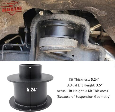 3.5" Front Leveling Kit Compatible with 2005-2024 Ford F250 F350 Super Duty 4WD, 3.5 inch High-Strength Steel Coil Spring Lift Spacers with Shock Mount Extenders & Sound Isolator in Kuwait