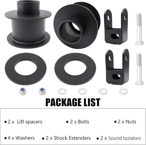 3.5" Front Leveling Kit Compatible with 2005-2024 Ford F250 F350 Super Duty 4WD, 3.5 inch High-Strength Steel Coil Spring Lift Spacers with Shock Mount Extenders & Sound Isolator in Kuwait